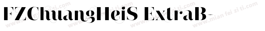 FZChuangHeiS ExtraB字体转换
